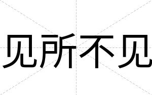 见所不见