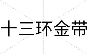 十三环金带