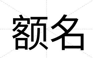 额名