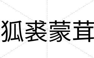 狐裘蒙茸