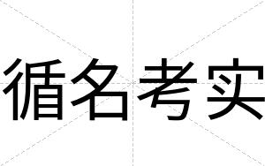 循名考实