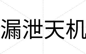漏泄天机
