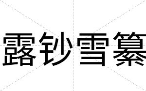 露钞雪纂