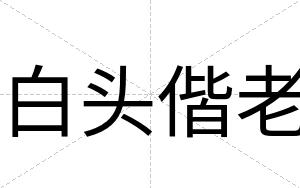 白头偕老