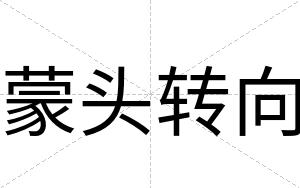 蒙头转向