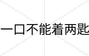 一口不能着两匙