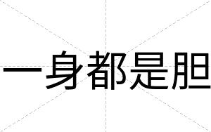 一身都是胆