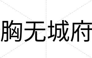 胸无城府