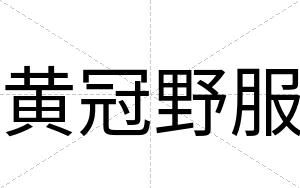 黄冠野服