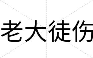 老大徒伤