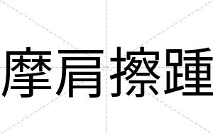 摩肩擦踵
