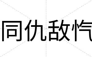 同仇敌忾