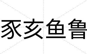 豕亥鱼鲁