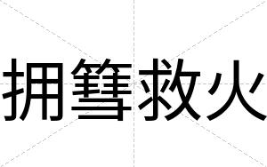 拥篲救火