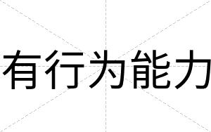 有行为能力