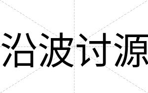 沿波讨源