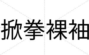 掀拳裸袖