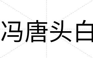 冯唐头白