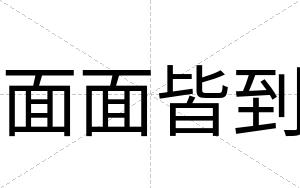面面皆到