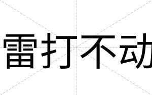 雷打不动