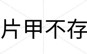 片甲不存