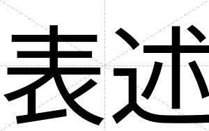 表述