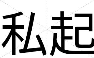私起