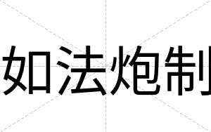 如法炮制