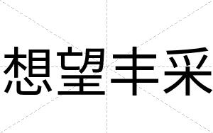 想望丰采
