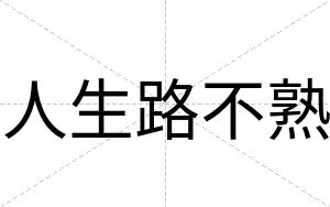人生路不熟