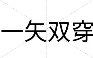 一矢双穿