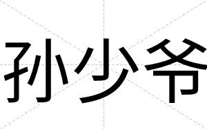孙少爷