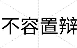 不容置辩