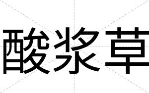 酸浆草