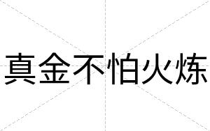 真金不怕火炼