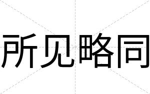 所见略同