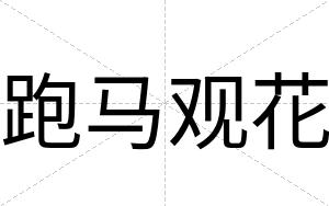 跑马观花