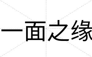 一面之缘