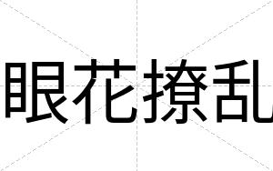 眼花撩乱