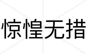 惊惶无措