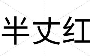 半丈红