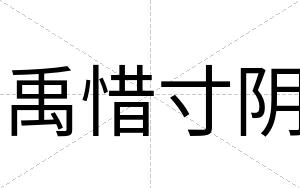禹惜寸阴