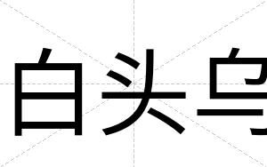 白头乌