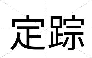 定踪
