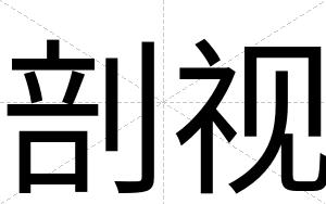 剖视