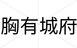 胸有城府