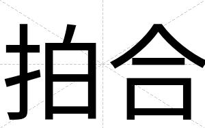 拍合