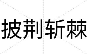 披荆斩棘