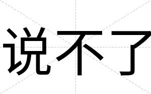 说不了