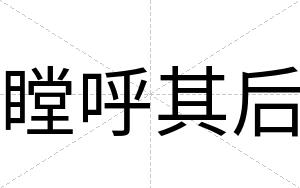 瞠呼其后